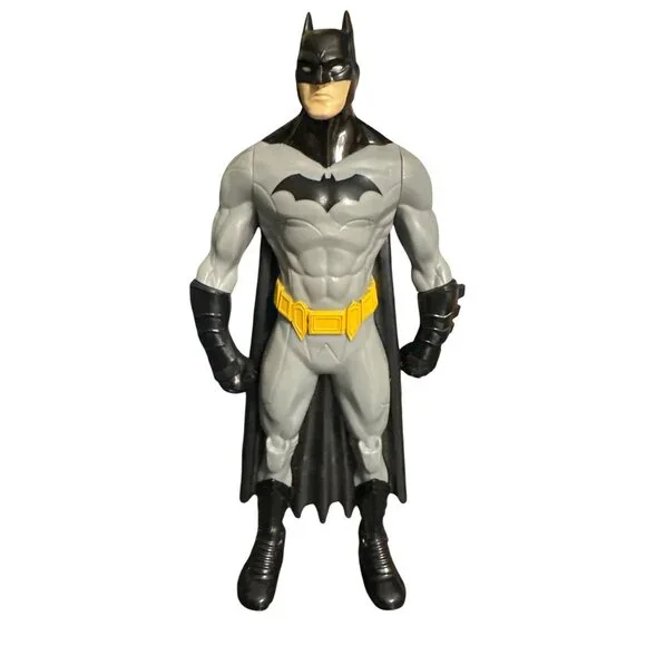 Batman Gray Suit Action Figure 12-Inch Articulated Collectible With Cape & Yello - Picture 1 of 5